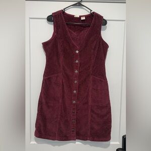 Levi's Burgundy Corduroy Mini Dress